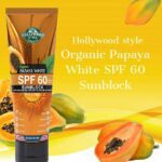 HOLLYWOOD STYLE Organic PAPAYA White SPF 60 Sunblock