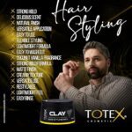 Totex Hair Styling Clay Wax, Man & Woman Messy Look No Shine Natural Matte Style Unisex Hair 150 ml - Image 7