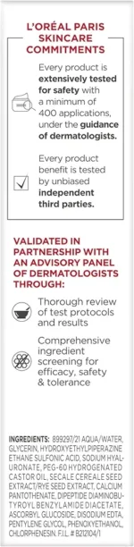 L'Oreal Paris Revitalift 1.5% Pure Hyaluronic Acid Face Serum, Hydrate & Reduce Wrinkles, Fragrance Free 1 oz - Image 2