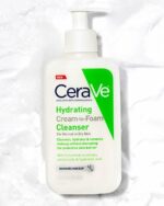 CeraVe Hydrating Cream-to-Foam Cleanser Face Wash with Hyaluronic Acid for Normal/Balanced to Dry Skin ( 237 ml ) - Image 4