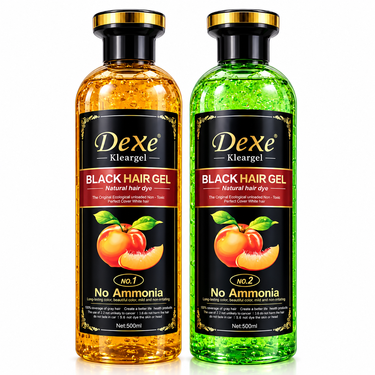 file_0000000061b482119f6982147716eb34 Dexe Kleargel Black Hair Gel Natural Hair Color 500ml + 500ml - Image 1